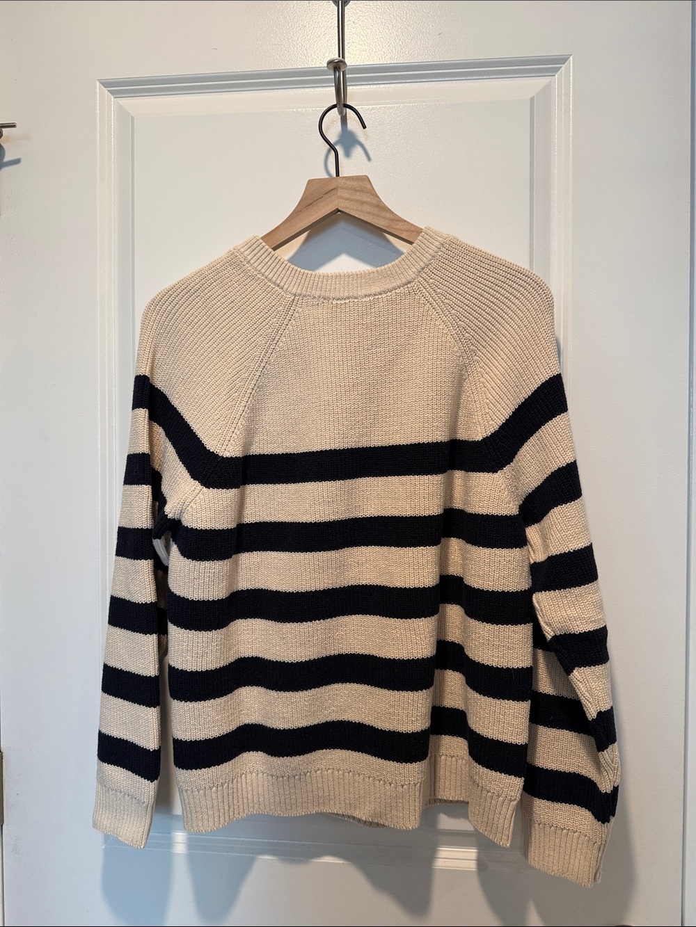Sezane Gary Jumper Natural / Navy Size XXL - Picture 2 of 4